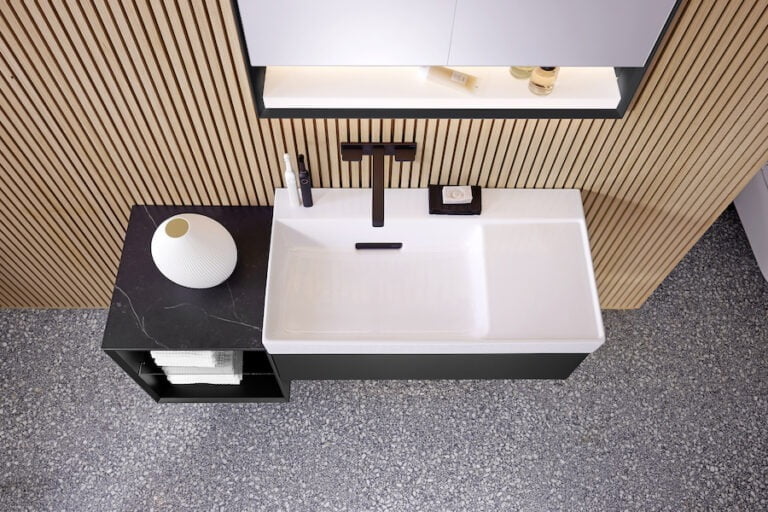 Geberit breidt collectie uit met matzwart assortiment Geberit ONE wastafelcollectie